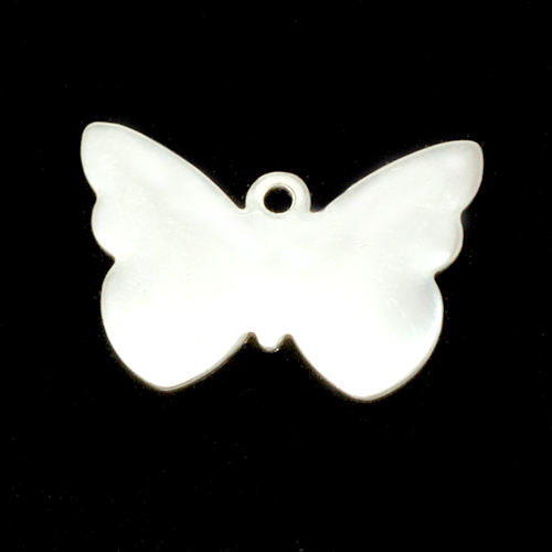 Metal Stamping Blanks Sterling Silver Butterfly with Hole, 24 Gauge